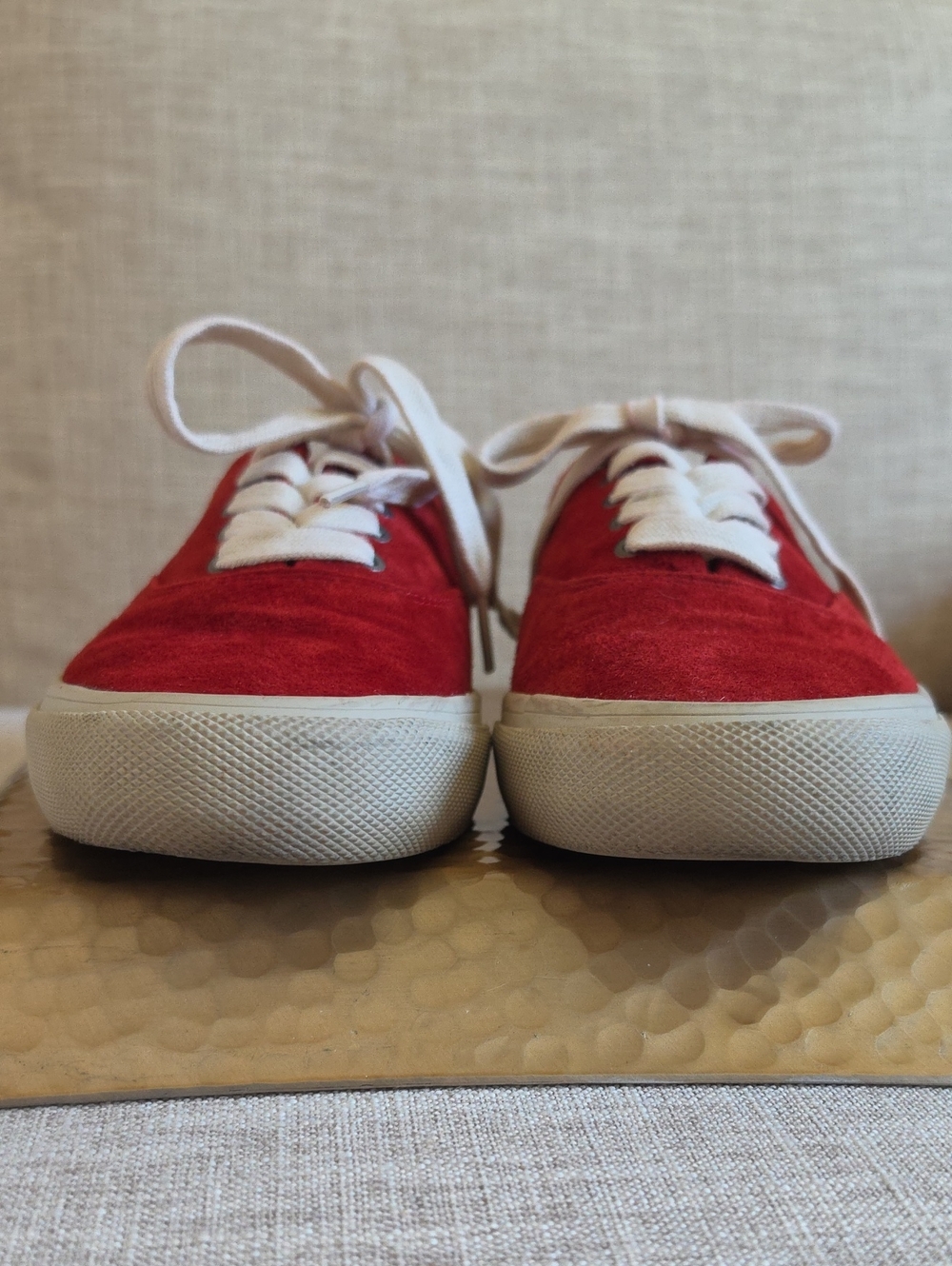 SeaVees Women's Legend Suede Sneakers, Deep Red, 9. - Picture 7 of 9